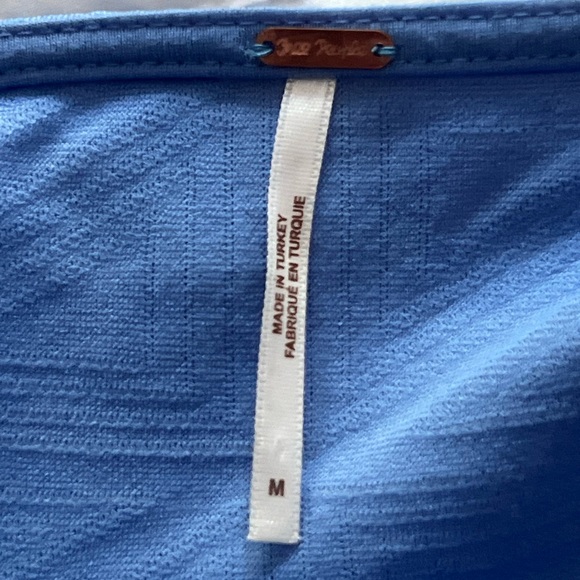 Free People Blue Textured Mini Dress - Picture 2 of 2